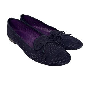 Vaneli Lakona Blue Suede Perforation Flats Size 9